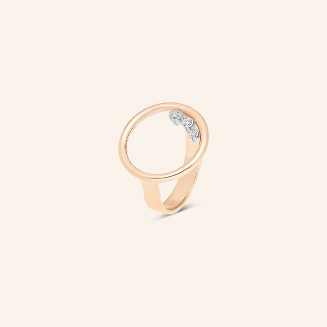 La bague L’Ô or rouge