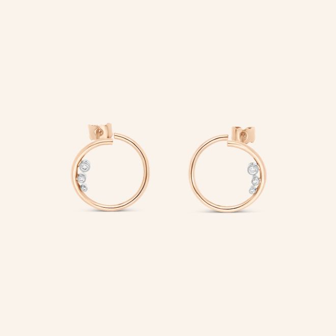 Les boucles d’oreilles L’Ô or rouge