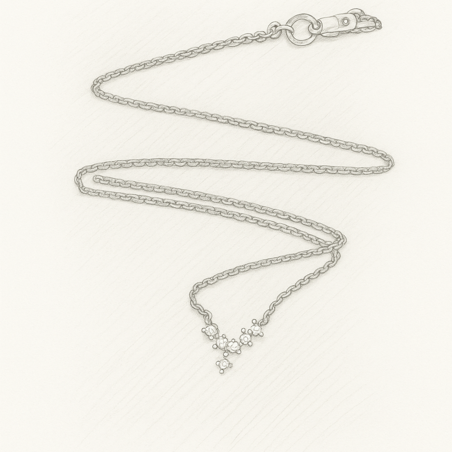 Collier or rouge et diamants