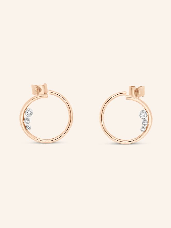 Les boucles d’oreilles L’Ô or rouge