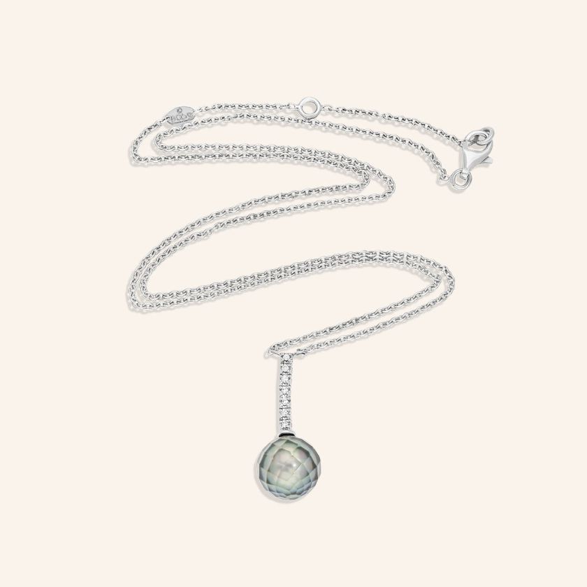 Collier or gris perle de Tahiti