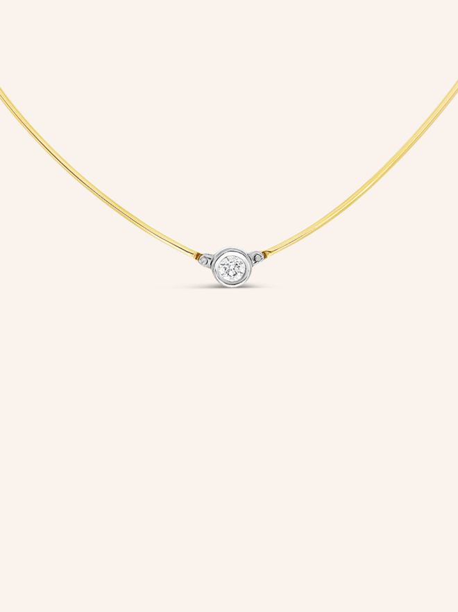 Collier or jaune et diamant