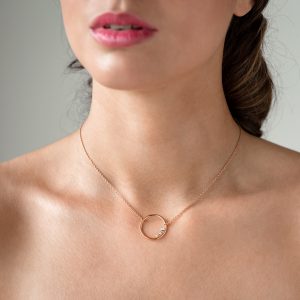 Collier femme or rouge diamants collection-lO