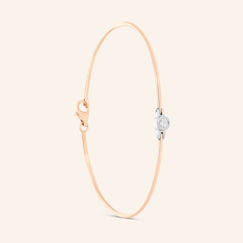 Bracelet or gris et rouge petit modèle