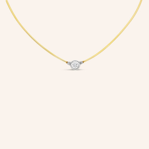 Collier or jaune et diamant