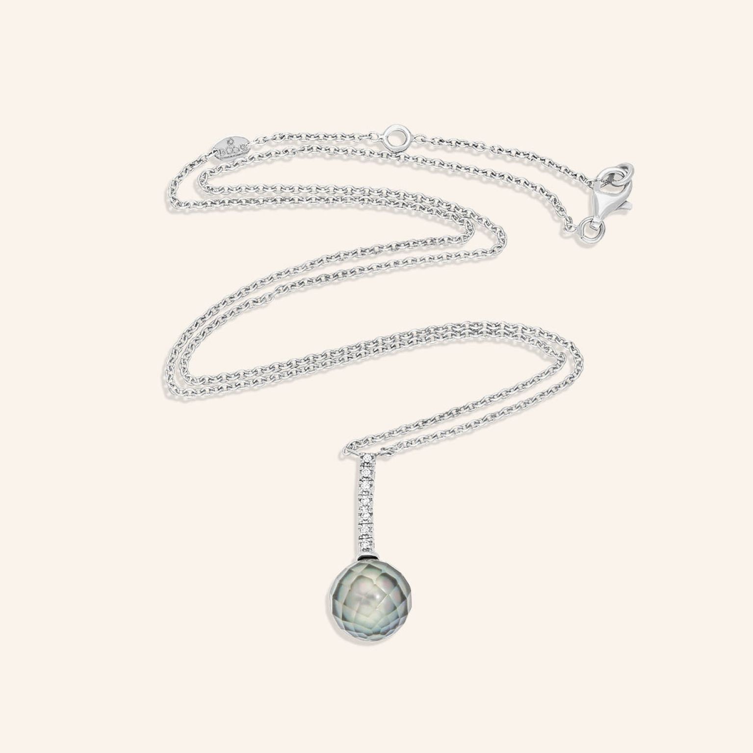 Collier or gris perle de Tahiti