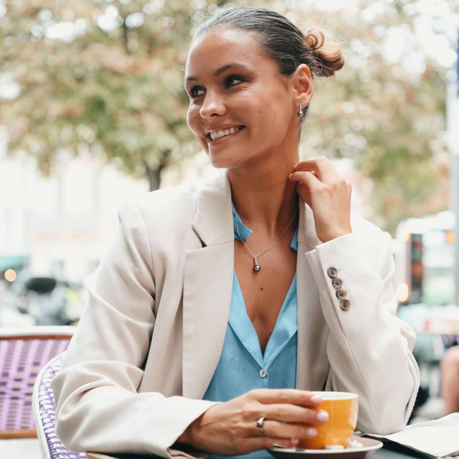 Collier or gris perle de Tahiti