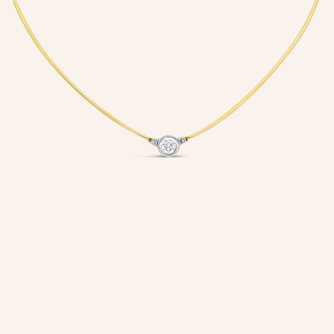 Collier or jaune et diamant