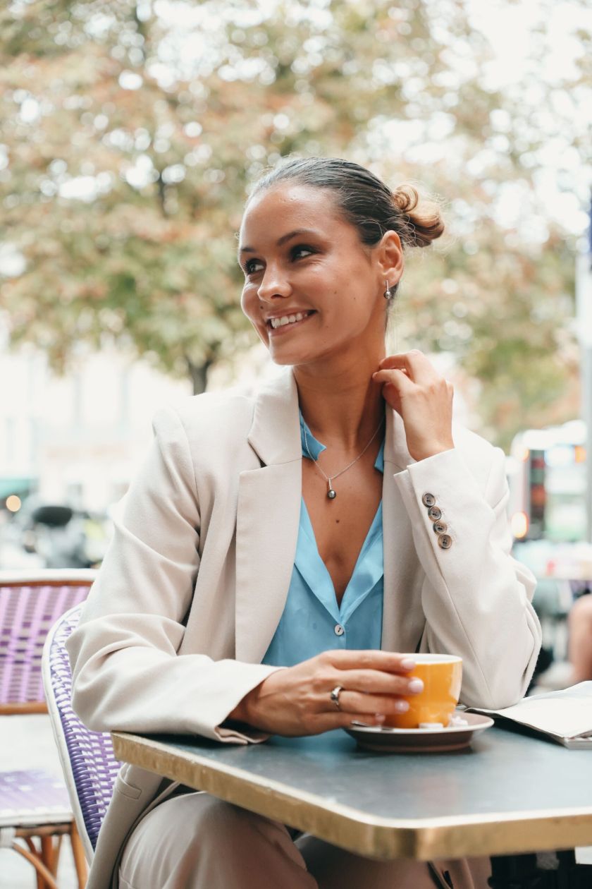 Collier or gris perle de Tahiti