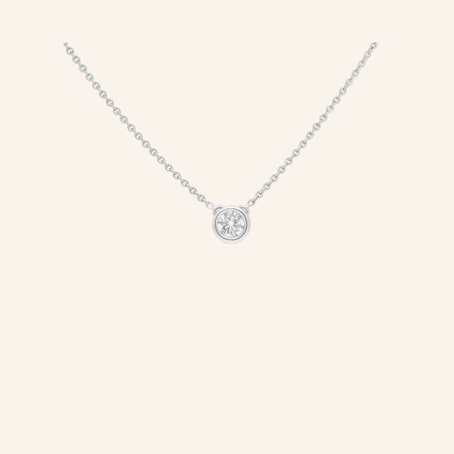 Collier or gris et diamant