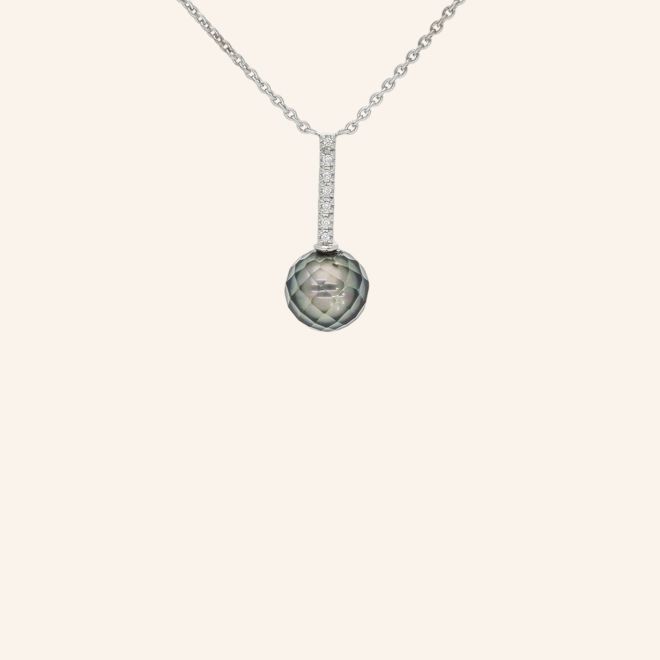 Collier or gris perle de Tahiti