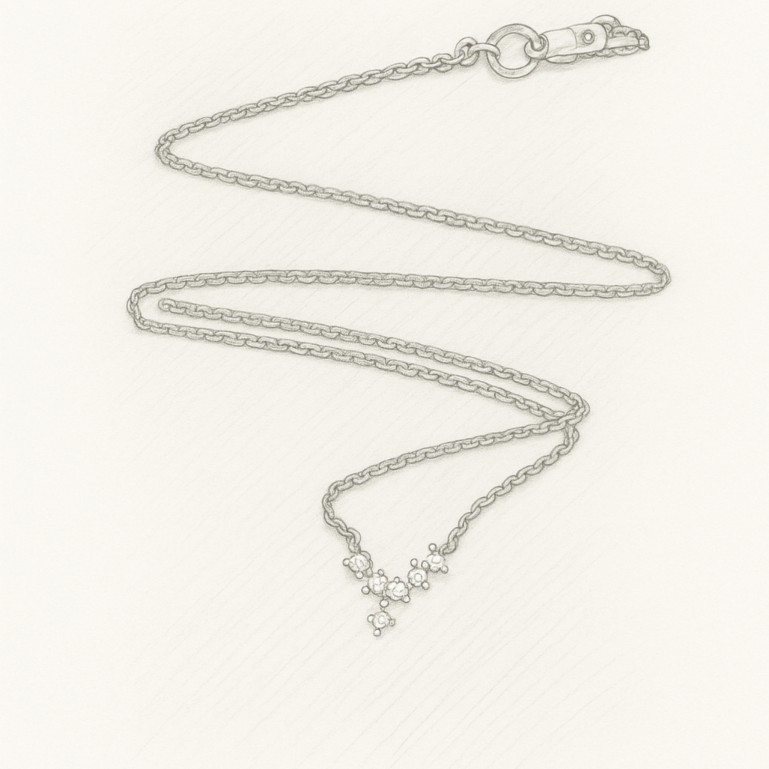 Collier or rouge et diamants