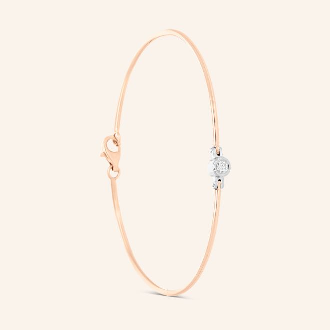 Bracelet or gris et rouge petit modèle