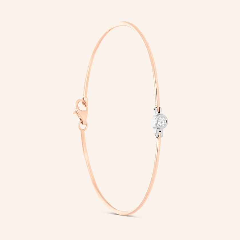 Bracelet or gris et rouge petit modèle